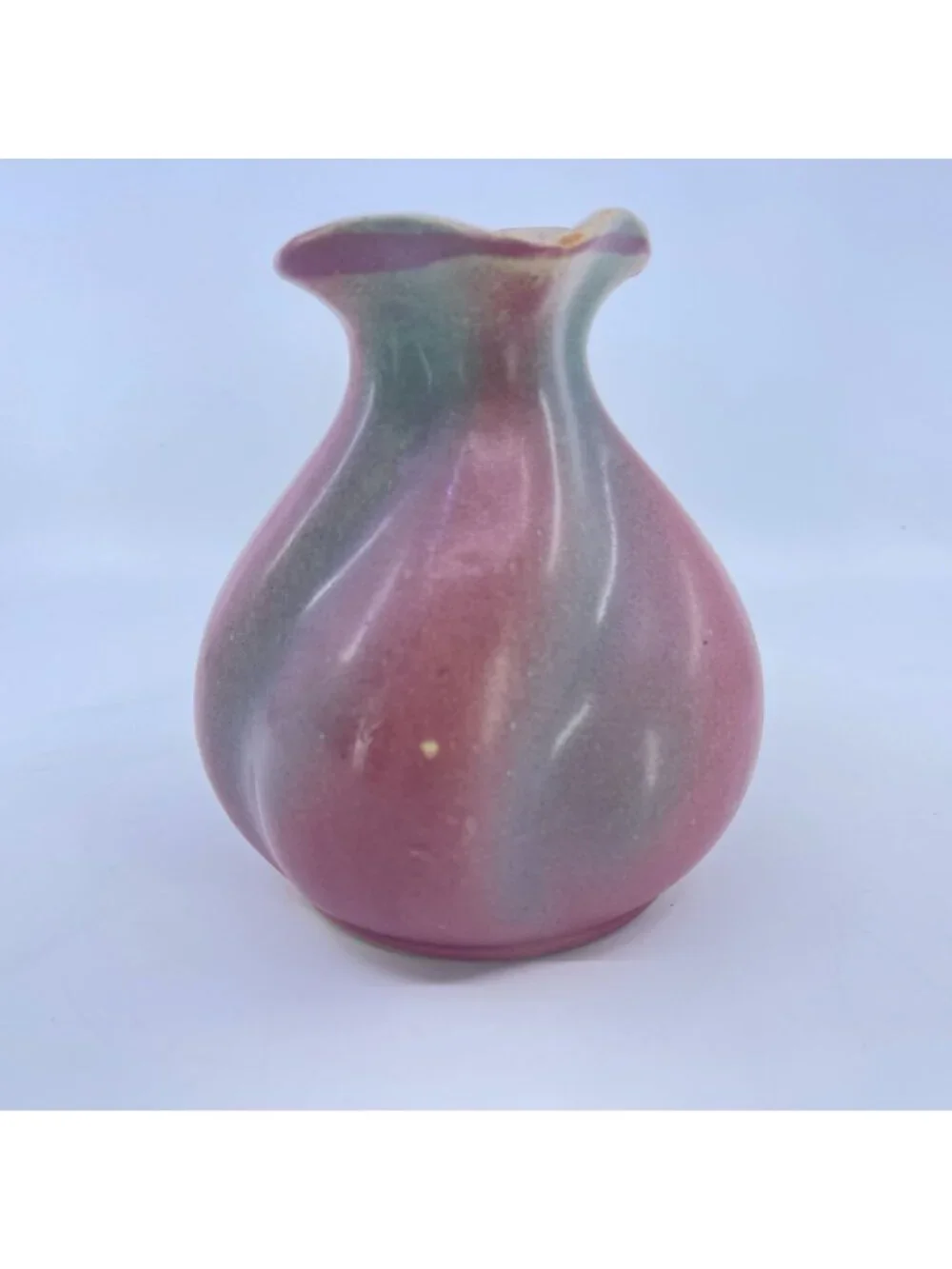 vintage mccoy pottery brush glo art twist vase matte finish
